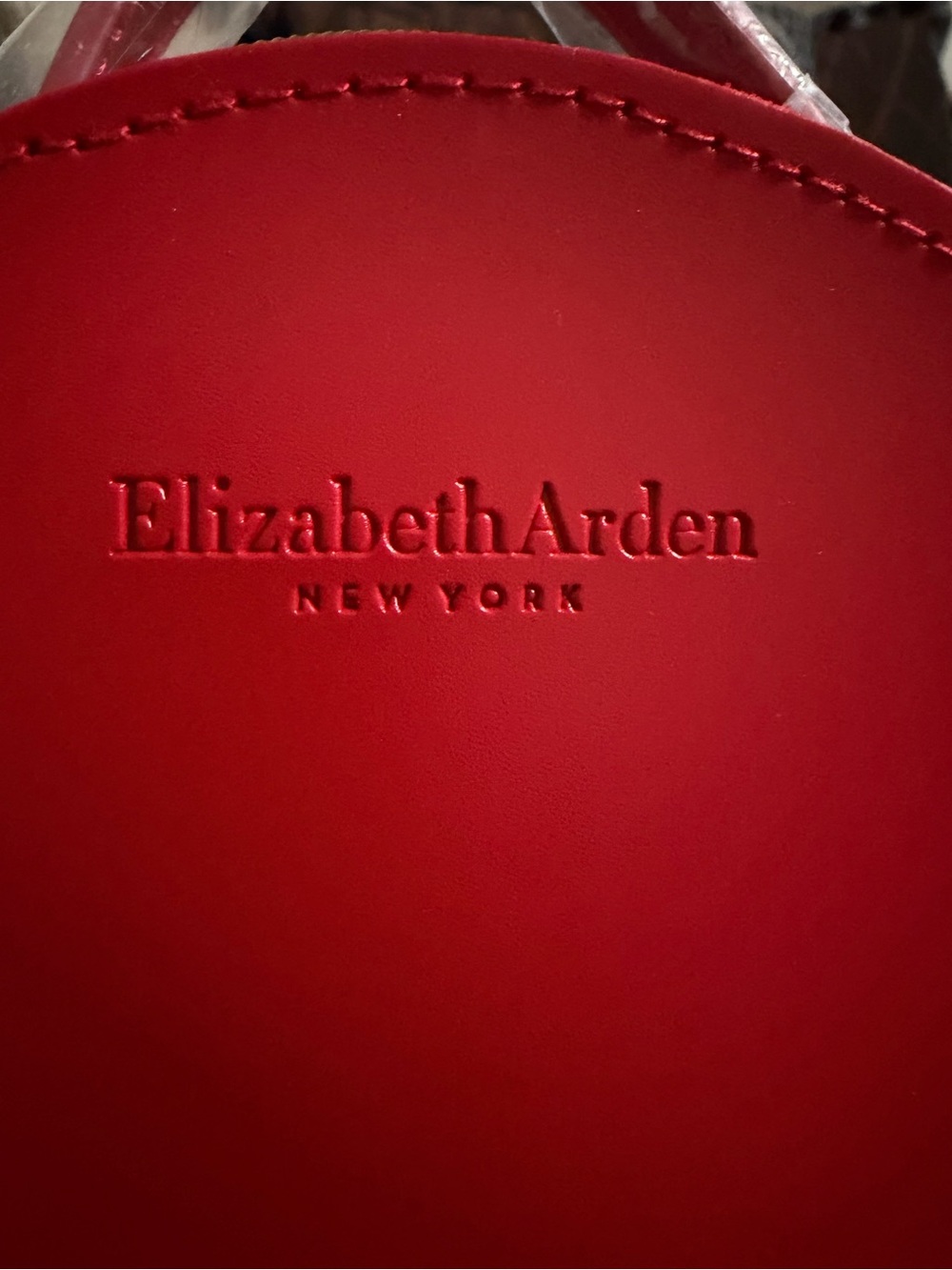 Elizabeth Arden Red Cosmetic Pouch with Embossed Logo
